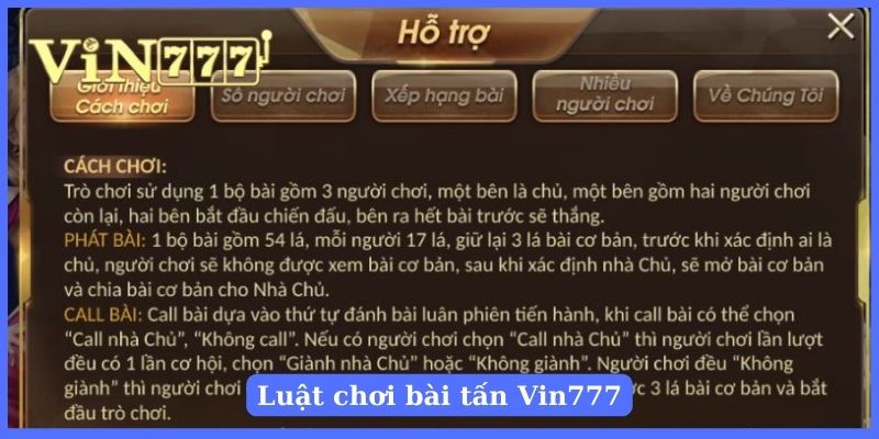 Bạn nên tham khảo quy luật của trò chơi bài tấn