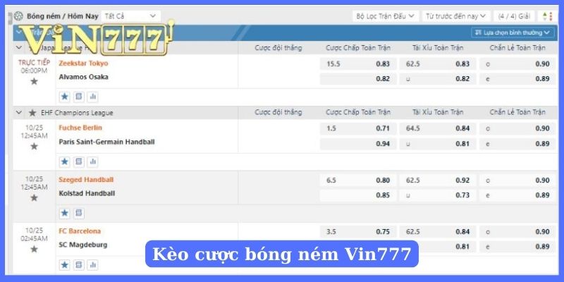 Theo dõi bảng kèo bóng ném để dự đoán kết quả trận đấu chính xác