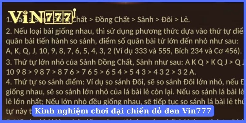 Bỏ túi chiến thuật chơi game đại chiến đỏ đen