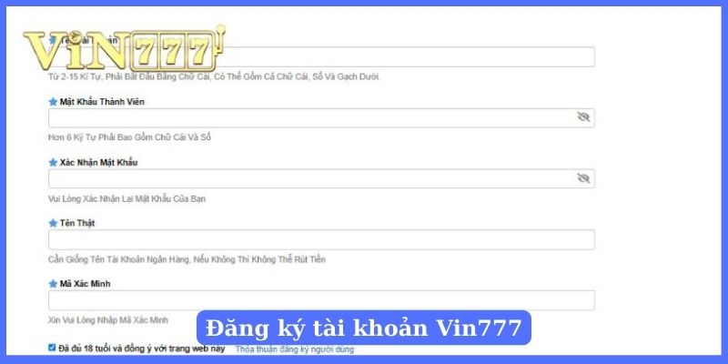 Hướng dẫn đăng ký Vin777