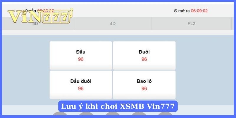 Một vài lưu ý khi chơi xổ số miền Bắc