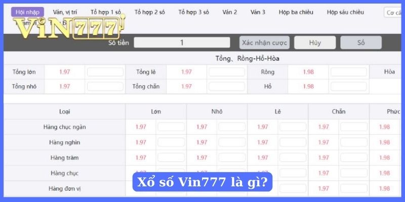 Giới thiệu danh mục xổ số tại Vin777